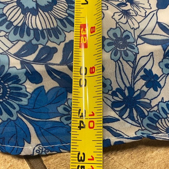 Sincerely Jules Vibrant Blue Floral Knee Length Small Dress NWT Spring Resort - Picture 7 of 10